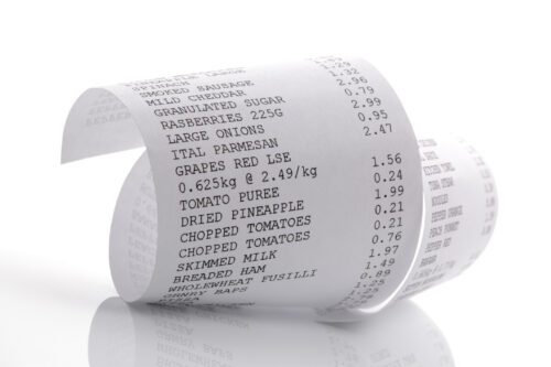 Grocery receipts