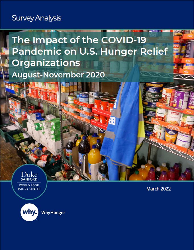 Report Cover - The Impact of the COVID-19 Pandemic on US Hunger Relief Organizations