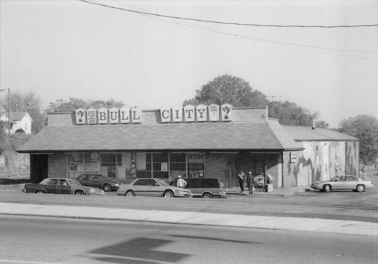 This site on the corner of Alston and Main, illustrates the broad demographic changes in the surrounding Edgemont neighborhood in Northeast Central Durham over the past 70 years. Starting out as a white-owned A&P supermarket in the 50s, it was a convenience store and sundries shop in the 90s, and is now a Latino-owned and operated supermarket. (L) Courtesy Durham Herald Co. Newspaper, North Carolina Collection, Louis Round Wilson Special Collections Library, University of North Carolina at Chapel Hill. (Center) Courtesy Open Durham. (R) Courtesy Open Durham