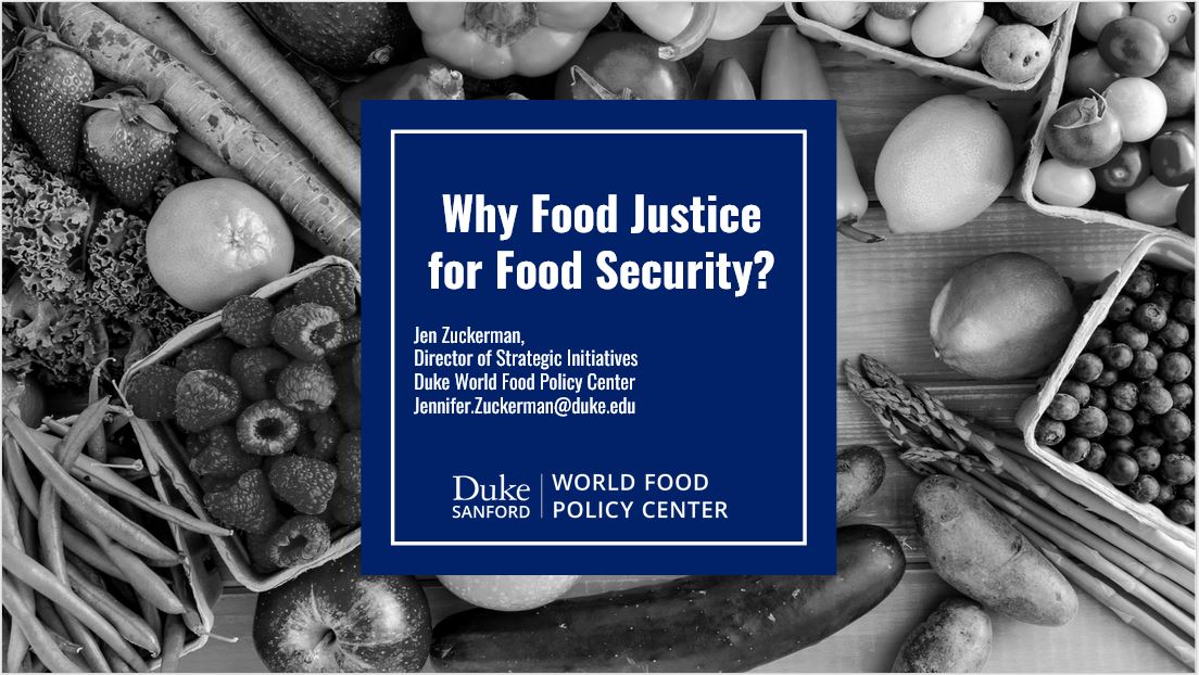 Why Food Justice for Food Security presentation