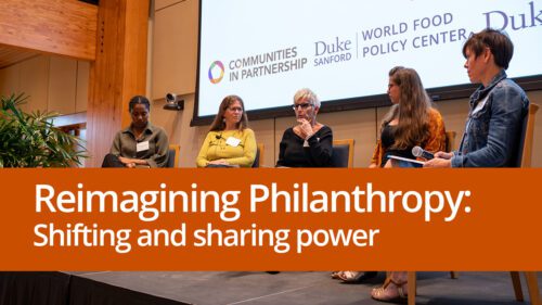 Panel - reimagining philanthropy